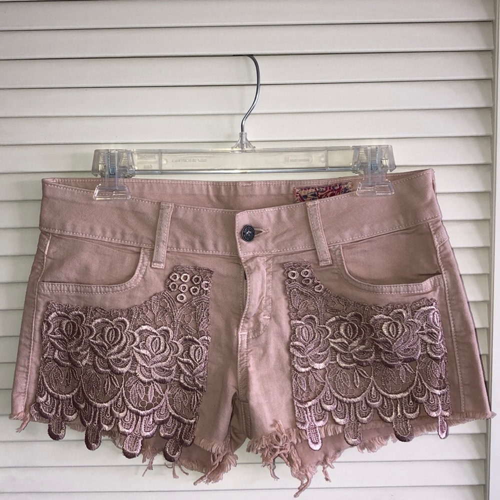 Siwy Camilla Denim Shorts in Pink Moon // Sz 27